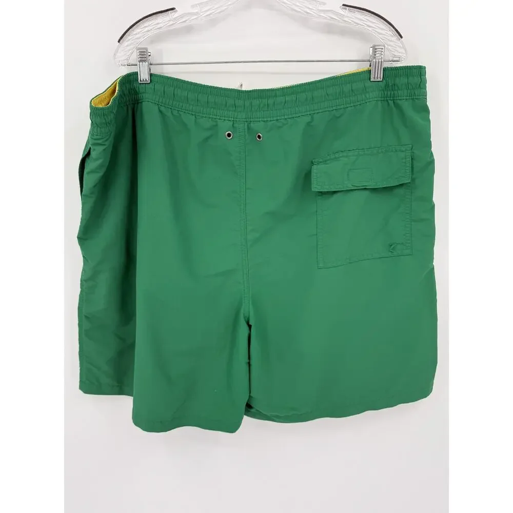 Polo Ralph Lauren Men Green Swim Trunks Shorts XL Tall Classic Preppy Swim Trunk